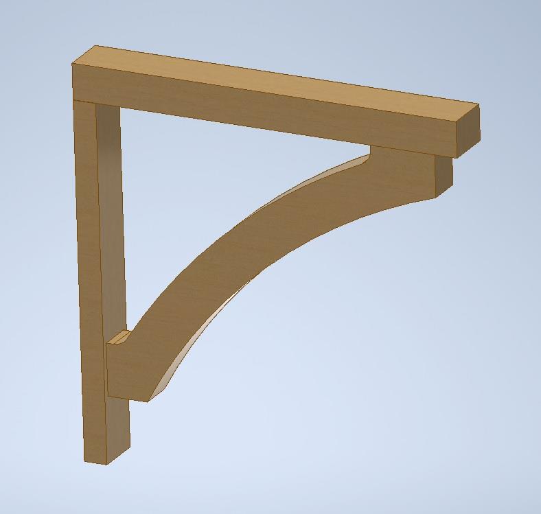 F-CB750 Timber Gallows Bracket 750mm projection