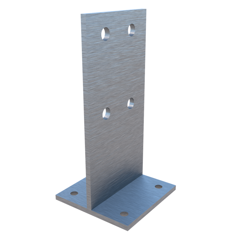 Stainless Steel T shaped fin post base - Canopy Products UK