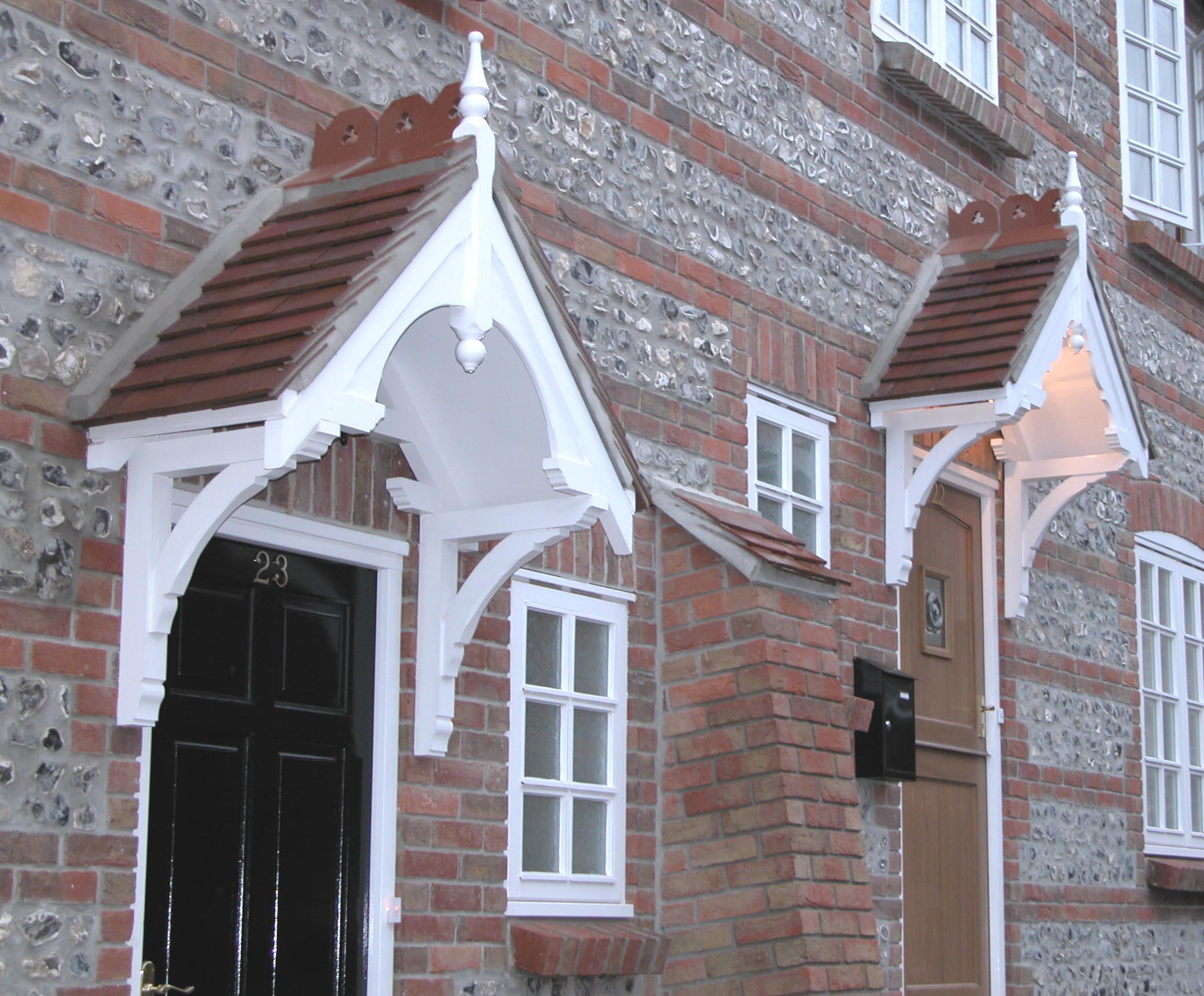 Walmersley period dual pitch timber door canopy, 1340mm wide, 505mm projection- F-PCS-W1