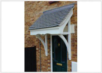 Mono Pitch Timber Swakeley Door Canopies 1280mm to 1500mm wide, 750mm projection Code - F-SW1
